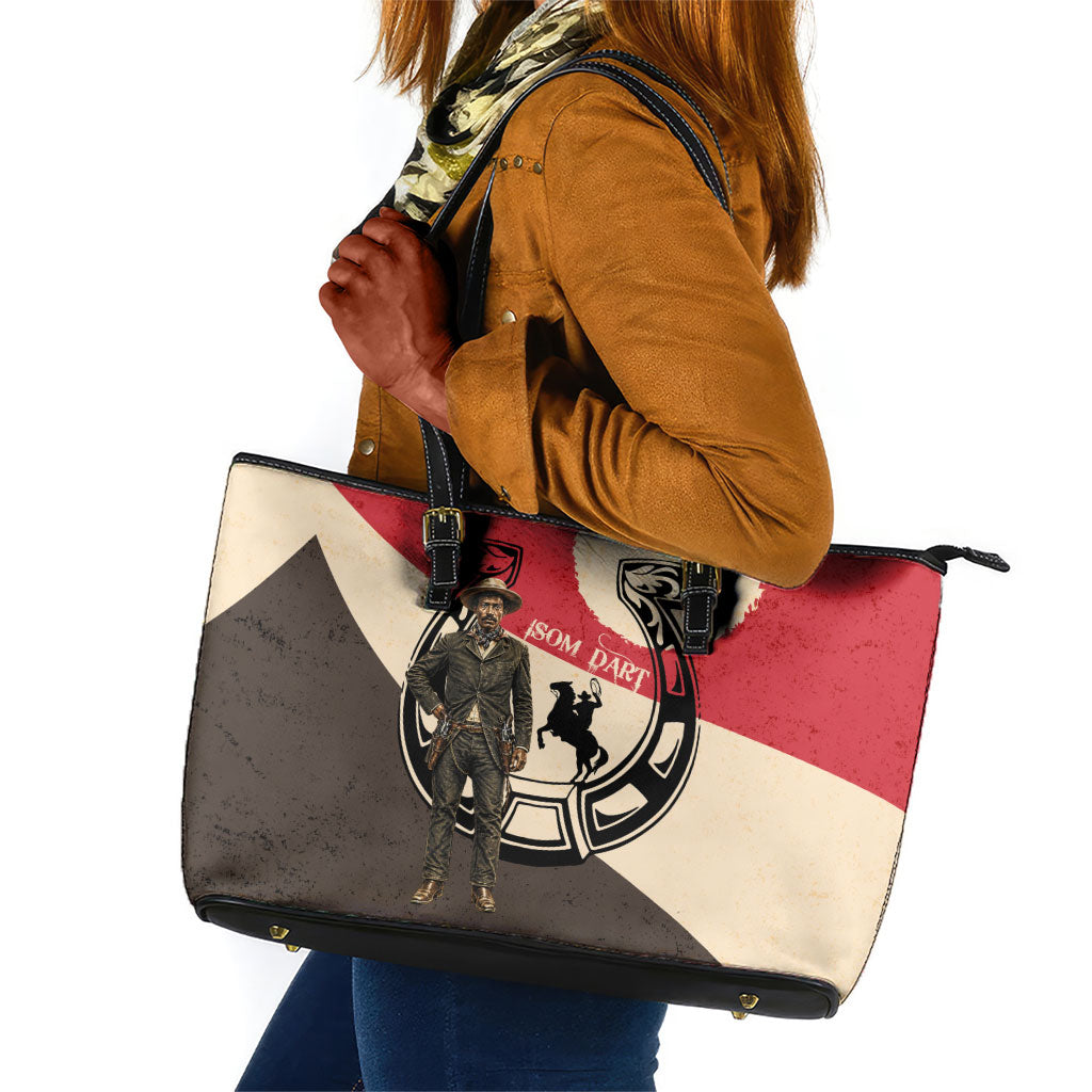 Isom Dart Legend Of The West Leather Tote Bag Vintage Horseshoe Western