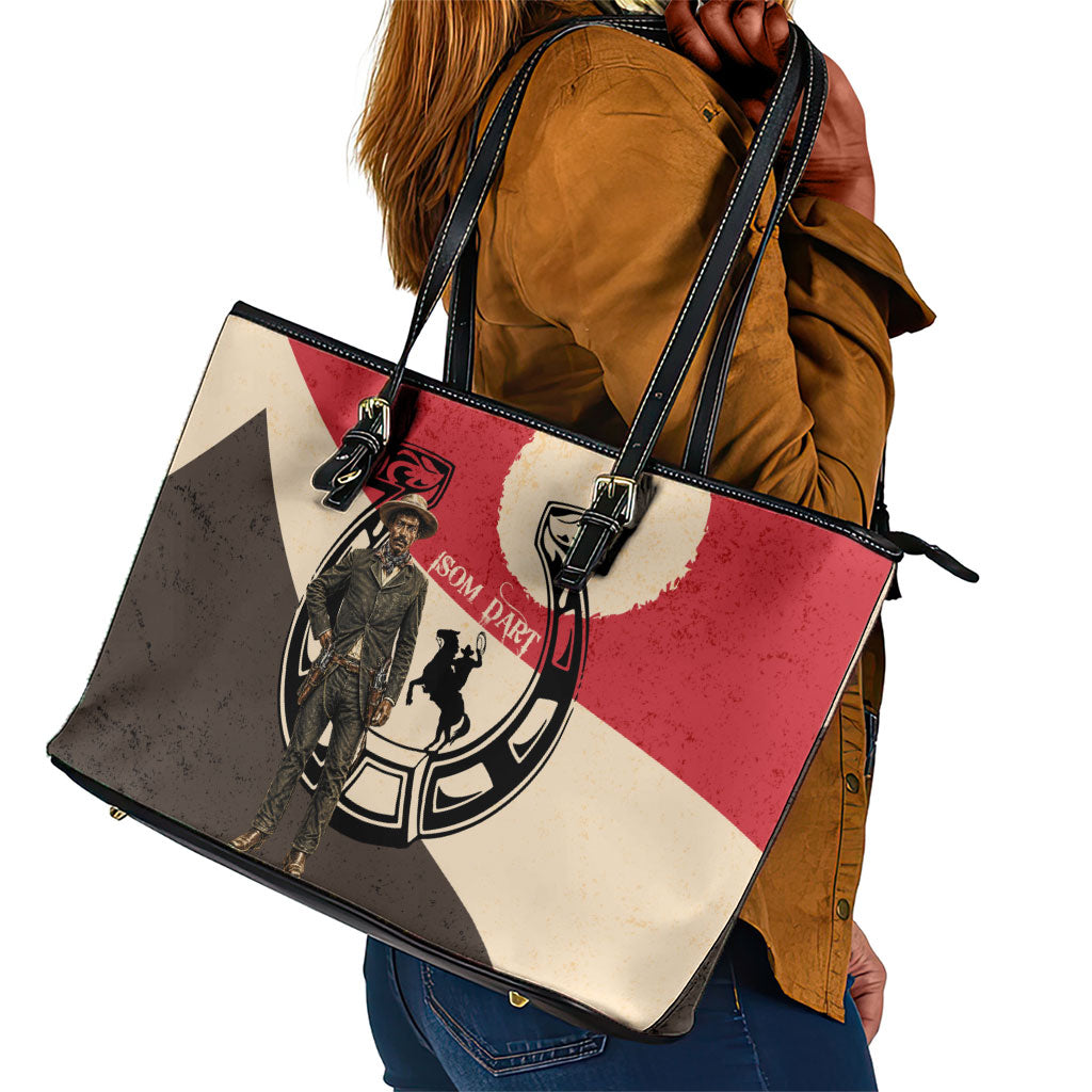 Isom Dart Legend Of The West Leather Tote Bag Vintage Horseshoe Western