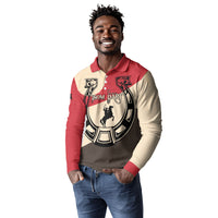 Isom Dart Legend Of The West Long Sleeve Polo Shirt Vintage Horseshoe Western