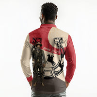 Isom Dart Legend Of The West Long Sleeve Polo Shirt Vintage Horseshoe Western