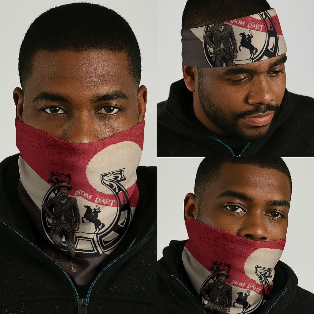 Isom Dart Legend Of The West Neck Gaiter Vintage Horseshoe Western