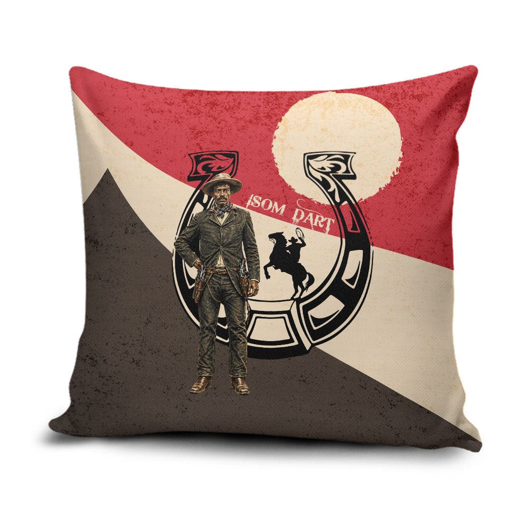 Isom Dart Legend Of The West Pillow Cover Vintage Horseshoe Western