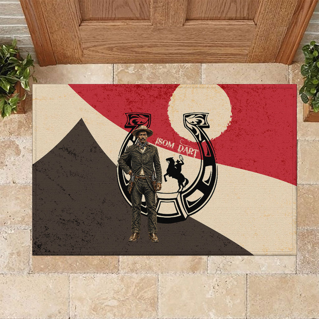 Isom Dart Legend Of The West Rubber Doormat Vintage Horseshoe Western