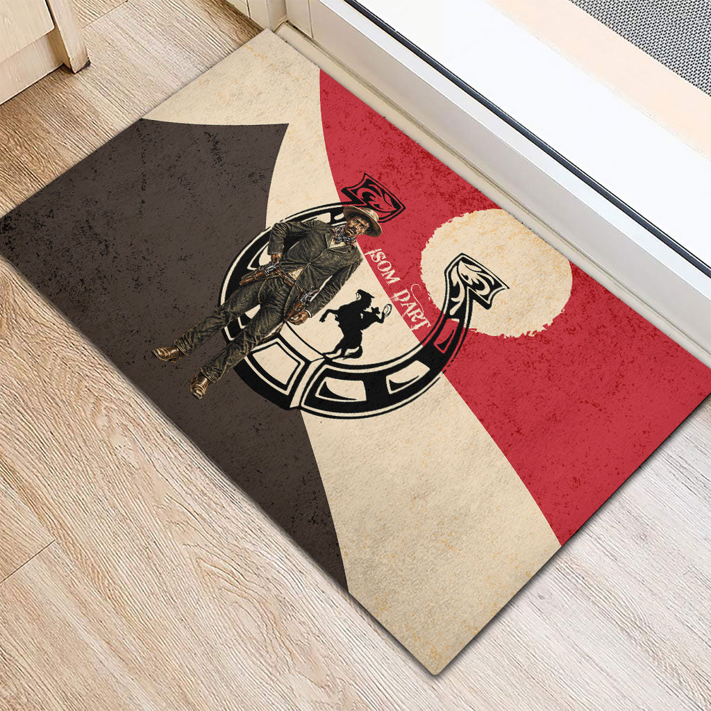 Isom Dart Legend Of The West Rubber Doormat Vintage Horseshoe Western