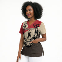 Isom Dart Legend Of The West Scrub Top Vintage Horseshoe Western