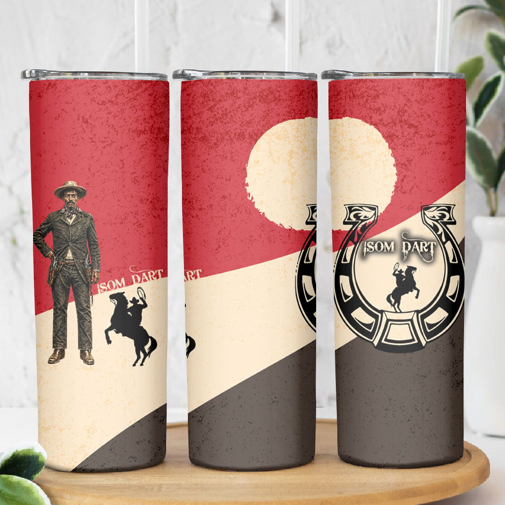 Isom Dart Legend Of The West Skinny Tumbler Vintage Horseshoe Western