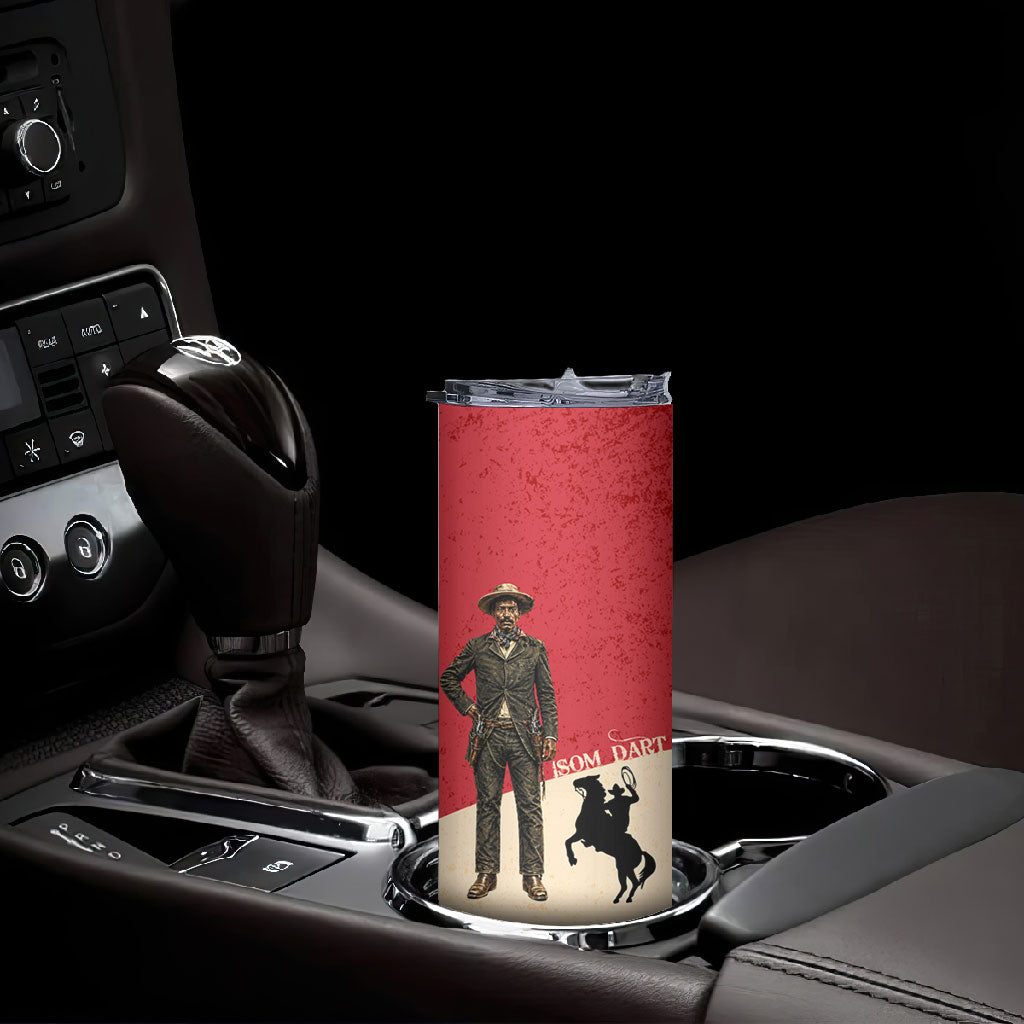 Isom Dart Legend Of The West Skinny Tumbler Vintage Horseshoe Western
