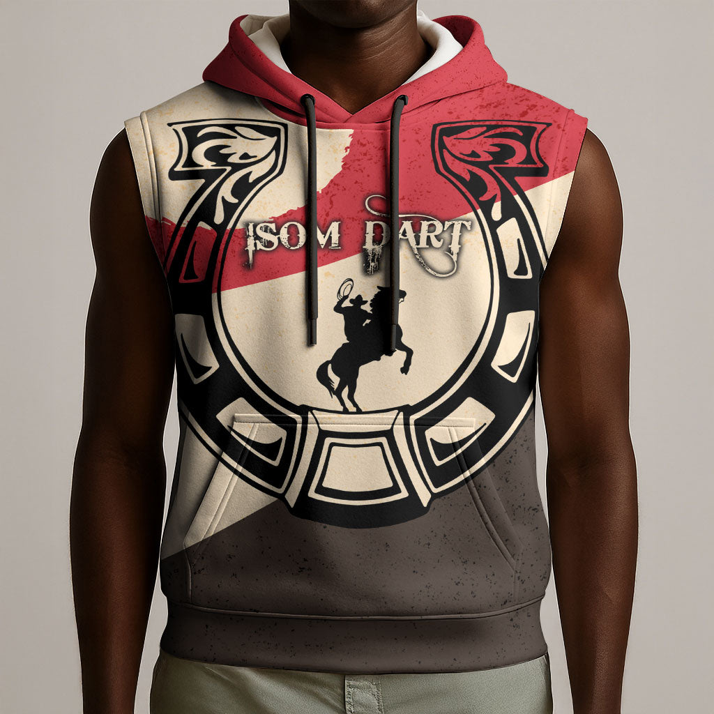 Isom Dart Legend Of The West Sleeveless Hoodie Vintage Horseshoe Western