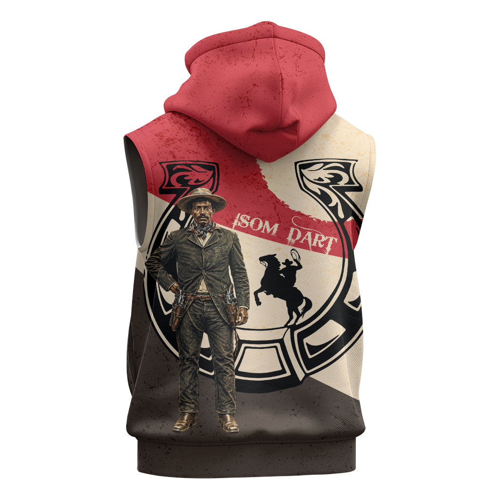 Isom Dart Legend Of The West Sleeveless Zip Hoodie Vintage Horseshoe Western