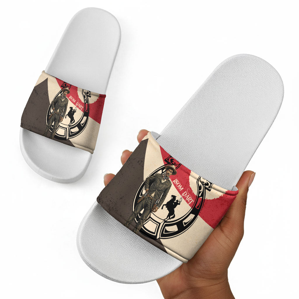 Isom Dart Legend Of The West Slide Sandals Vintage Horseshoe Western