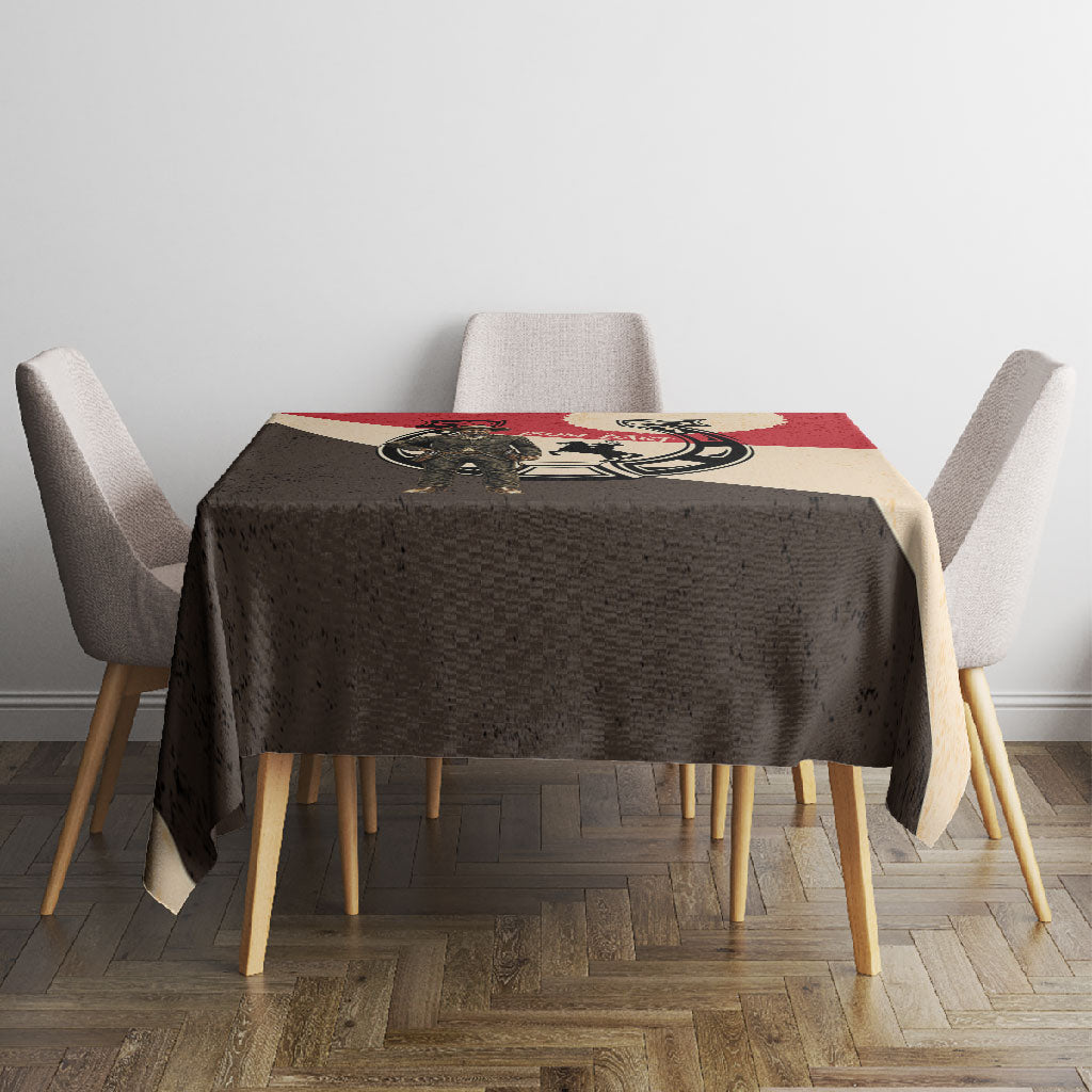 Isom Dart Legend Of The West Tablecloth Vintage Horseshoe Western