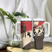 Isom Dart Legend Of The West Tumbler With Handle Vintage Horseshoe Western