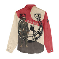 Isom Dart Legend Of The West Women Casual Shirt Vintage Horseshoe Western