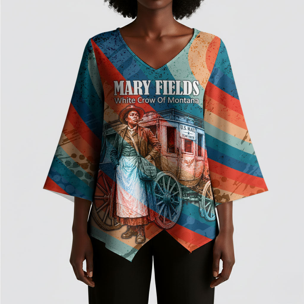 Mary Fields Stagecoach Kimono Sleeve Blouse Vintage Retro Grunge Aesthetic Wild West History