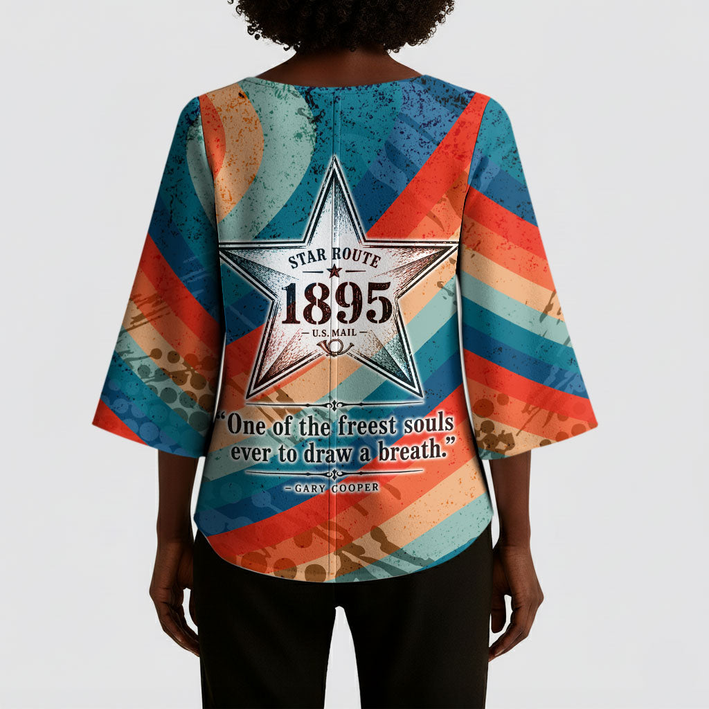 Mary Fields Stagecoach Kimono Sleeve Blouse Vintage Retro Grunge Aesthetic Wild West History