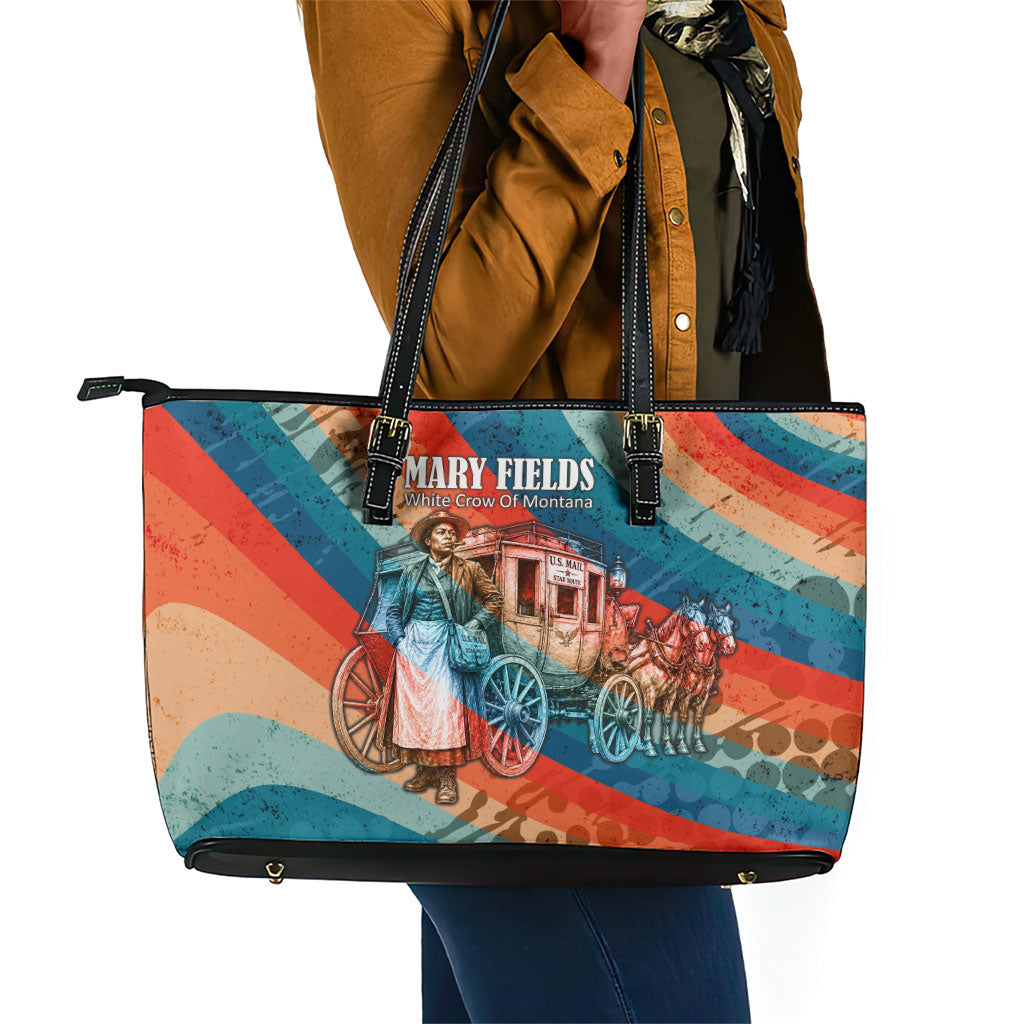 Mary Fields Stagecoach Leather Tote Bag Vintage Retro Grunge Aesthetic Wild West History