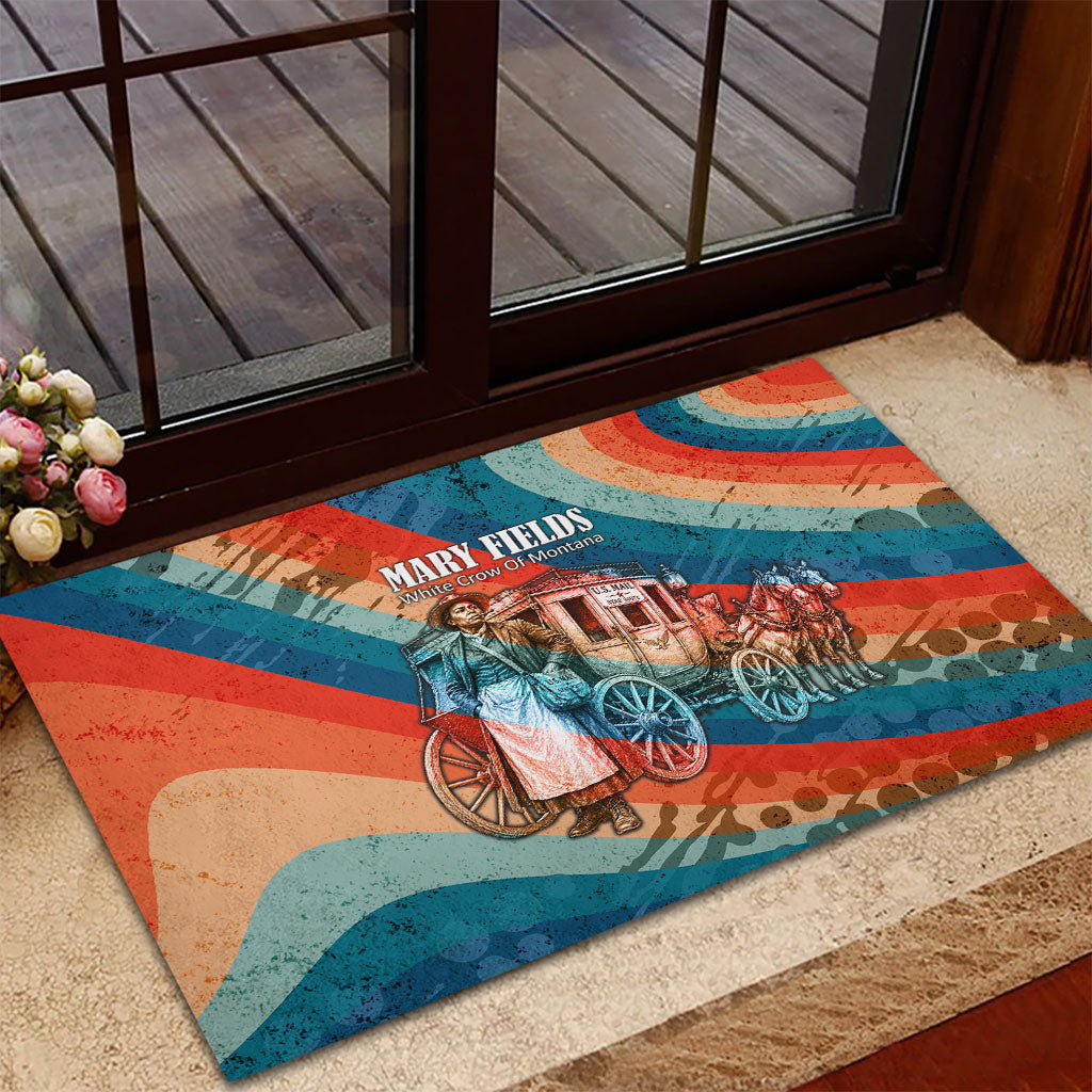 Mary Fields Stagecoach Rubber Doormat Vintage Retro Grunge Aesthetic Wild West History