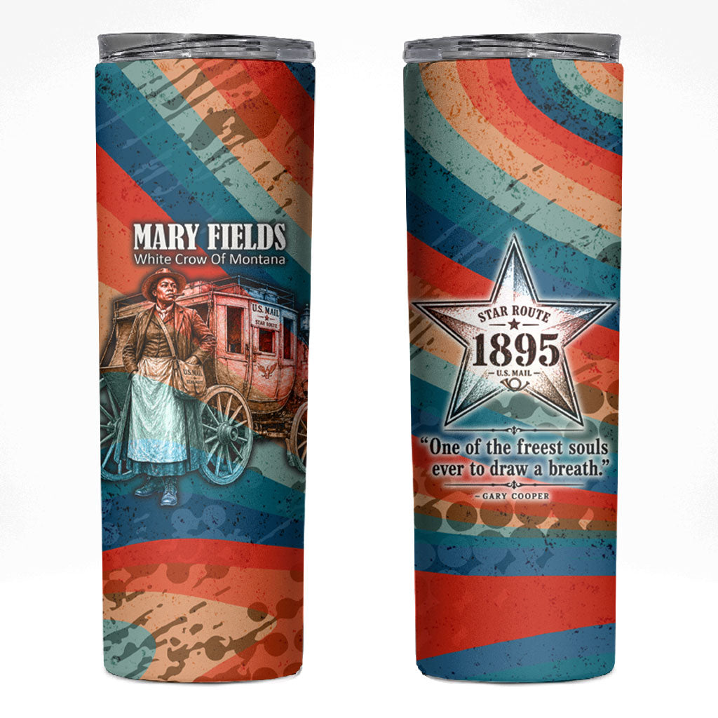 Mary Fields Stagecoach Skinny Tumbler Vintage Retro Grunge Aesthetic Wild West History