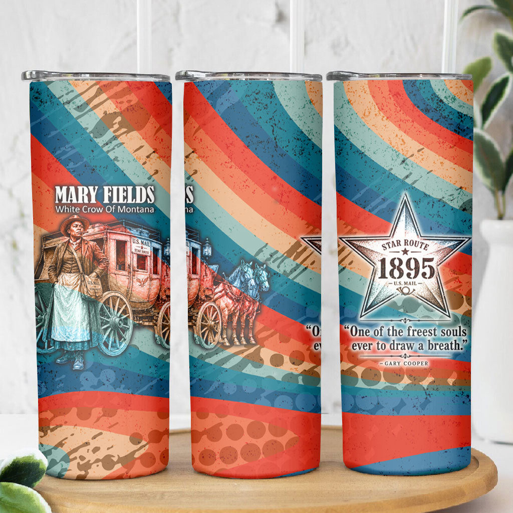 Mary Fields Stagecoach Skinny Tumbler Vintage Retro Grunge Aesthetic Wild West History