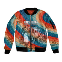 Mary Fields Stagecoach Sleeve Zip Bomber Jacket Vintage Retro Grunge Aesthetic Wild West History