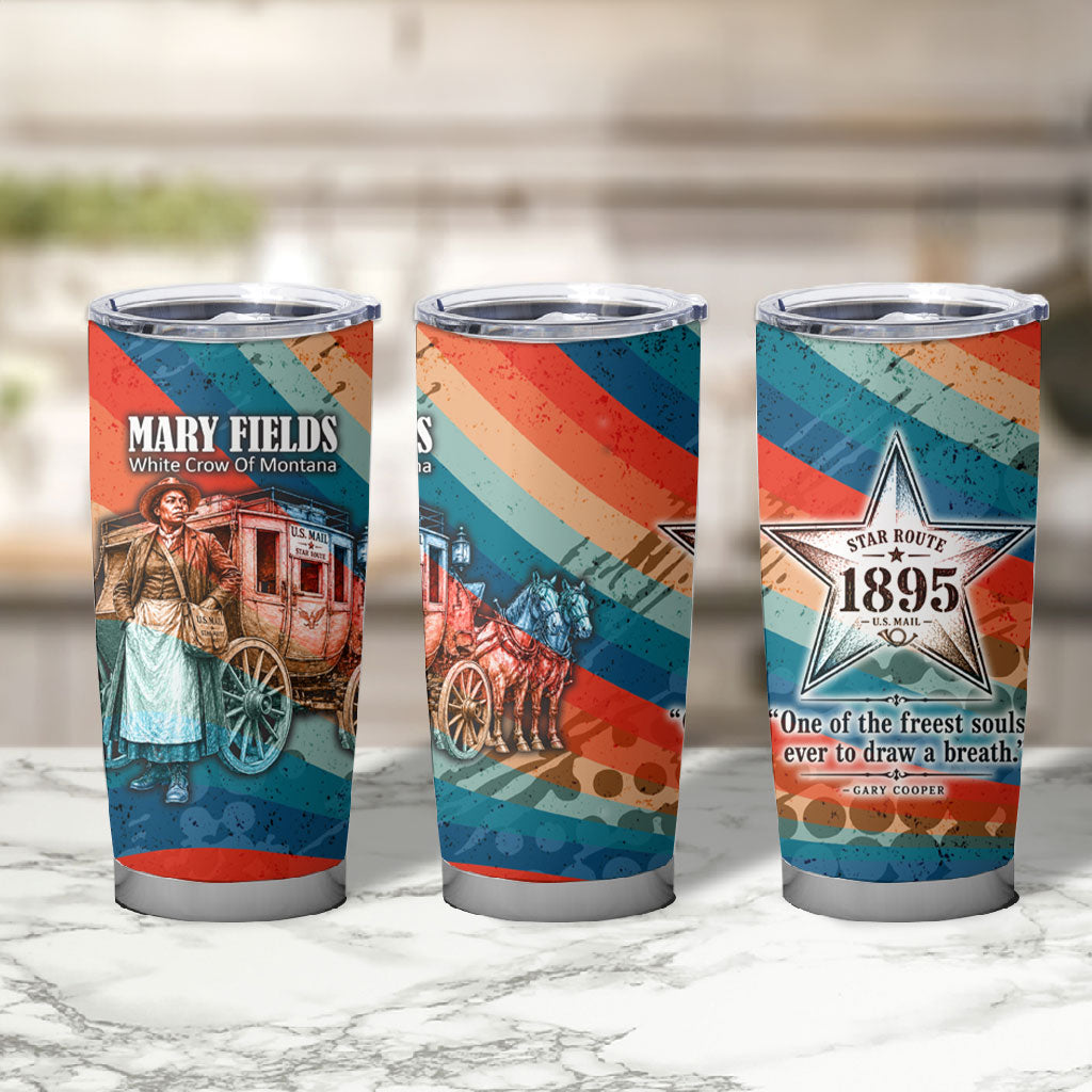 Mary Fields Stagecoach Tumbler Cup Vintage Retro Grunge Aesthetic Wild West History