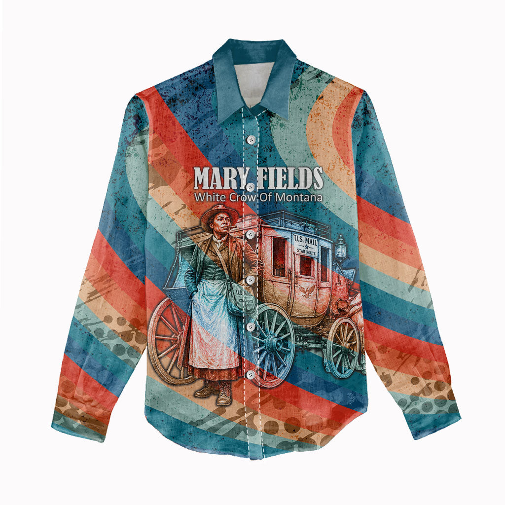 Mary Fields Stagecoach Women Casual Shirt Vintage Retro Grunge Aesthetic Wild West History
