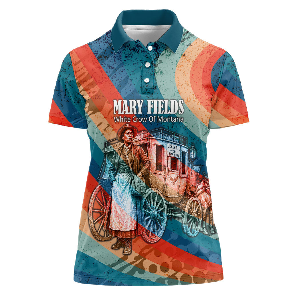 Mary Fields Stagecoach Women Polo Shirt Vintage Retro Grunge Aesthetic Wild West History