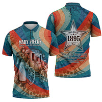 Mary Fields Stagecoach Zipper Polo Shirt Vintage Retro Grunge Aesthetic Wild West History