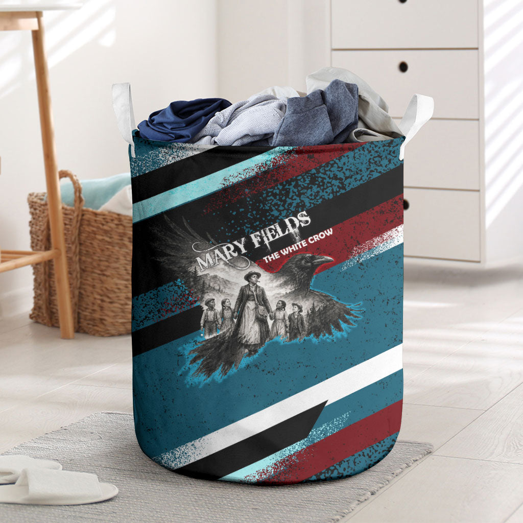 Mary Fields The White Crow Laundry Basket Vintage Grunge Wild West Portrait And Crow