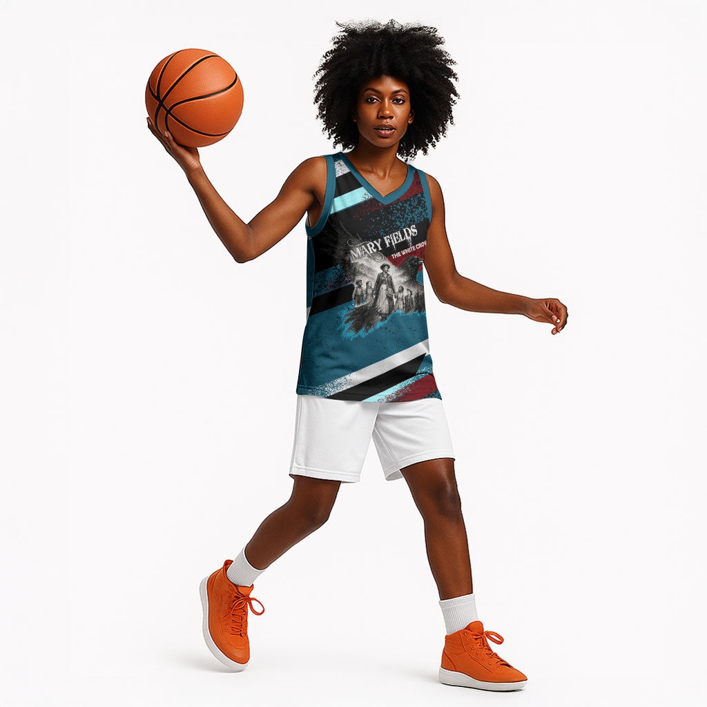 Mary Fields The White Crow Basketball Jersey Vintage Grunge Wild West Portrait And Crow