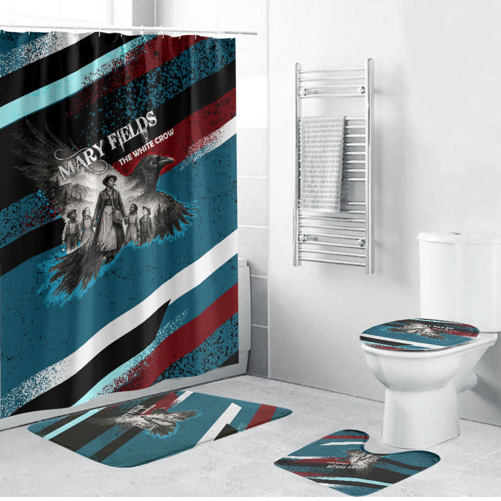 Mary Fields The White Crow Bathroom Set Vintage Grunge Wild West Portrait And Crow
