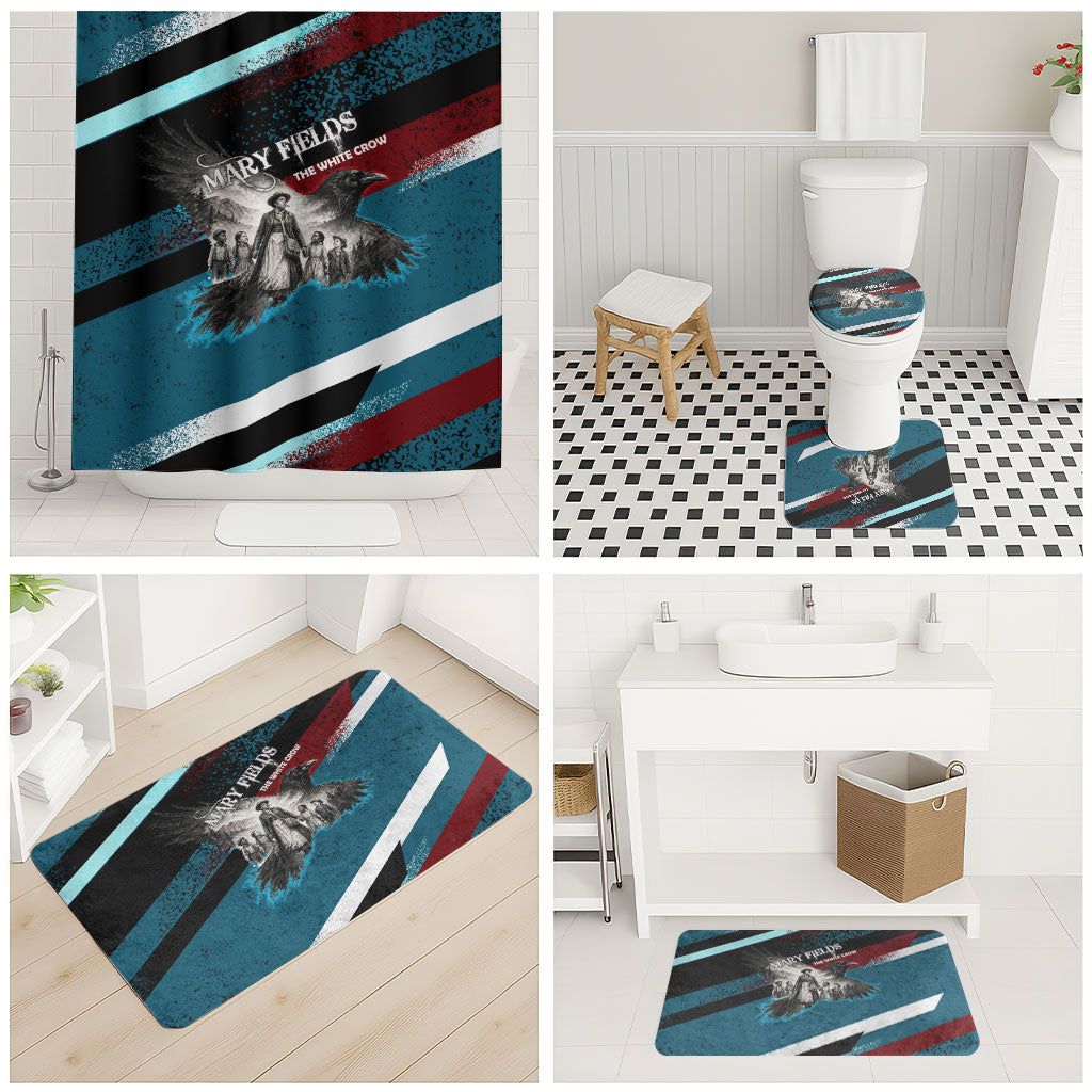 Mary Fields The White Crow Bathroom Set Vintage Grunge Wild West Portrait And Crow