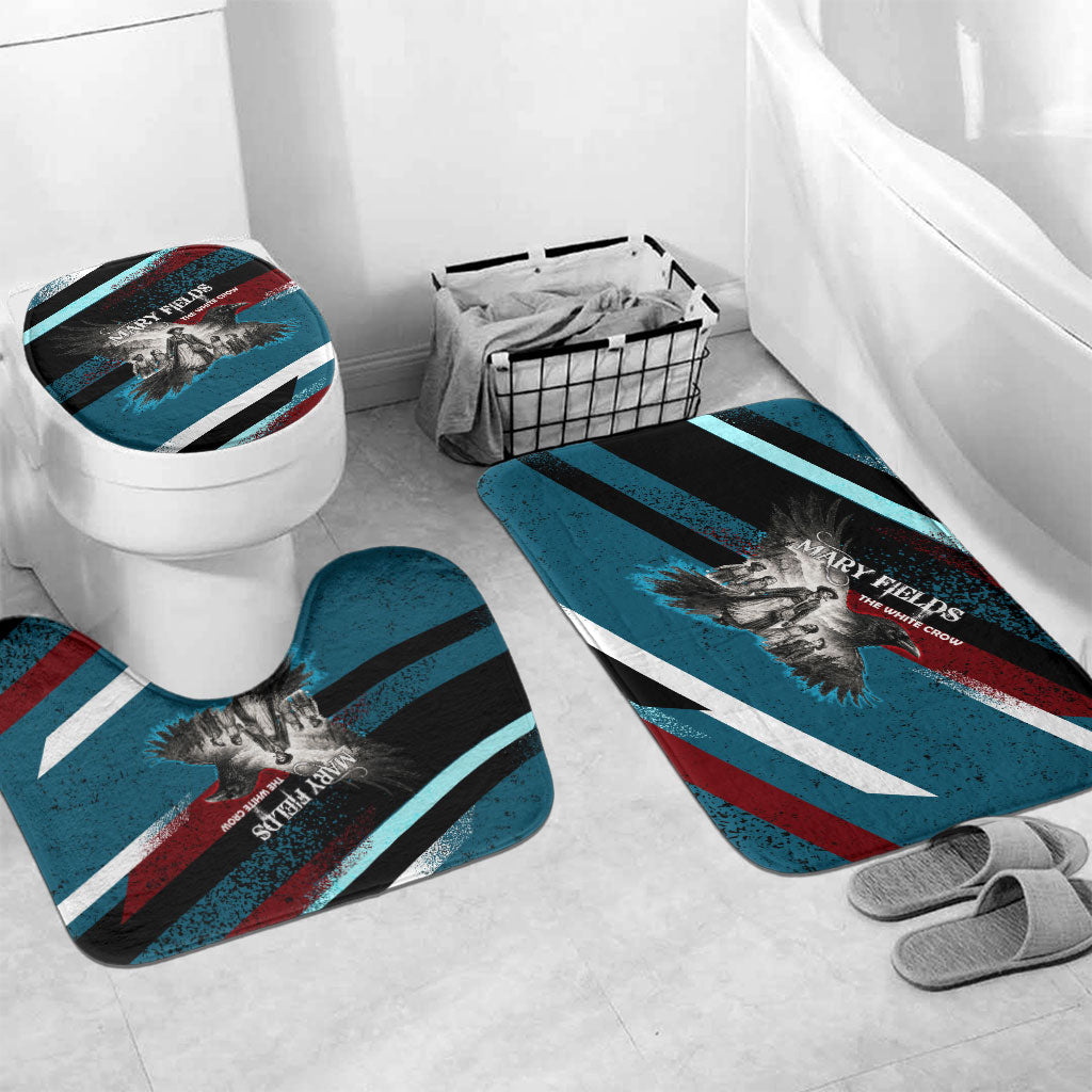Mary Fields The White Crow Bathroom Set Vintage Grunge Wild West Portrait And Crow