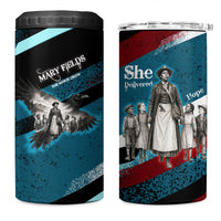 Mary Fields The White Crow 4 in 1 Can Cooler Tumbler Vintage Grunge Wild West Portrait And Crow