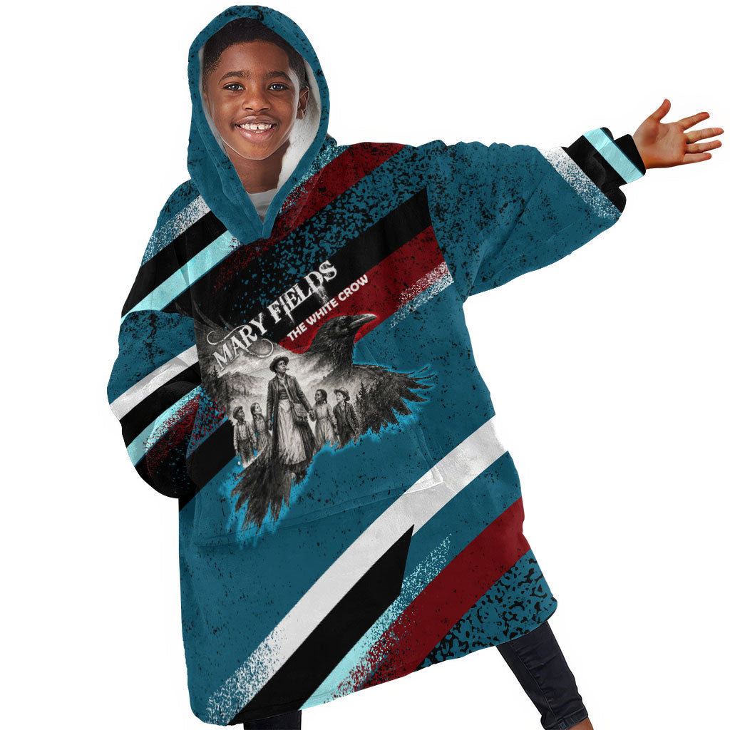Mary Fields The White Crow Kid Wearable Blanket Hoodie Vintage Grunge Wild West Portrait And Crow
