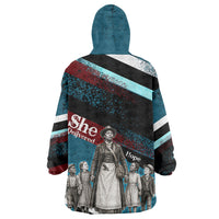 Mary Fields The White Crow Kid Wearable Blanket Hoodie Vintage Grunge Wild West Portrait And Crow