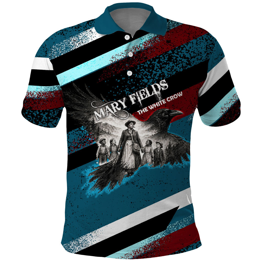 Mary Fields The White Crow Polo Shirt Vintage Grunge Wild West Portrait And Crow