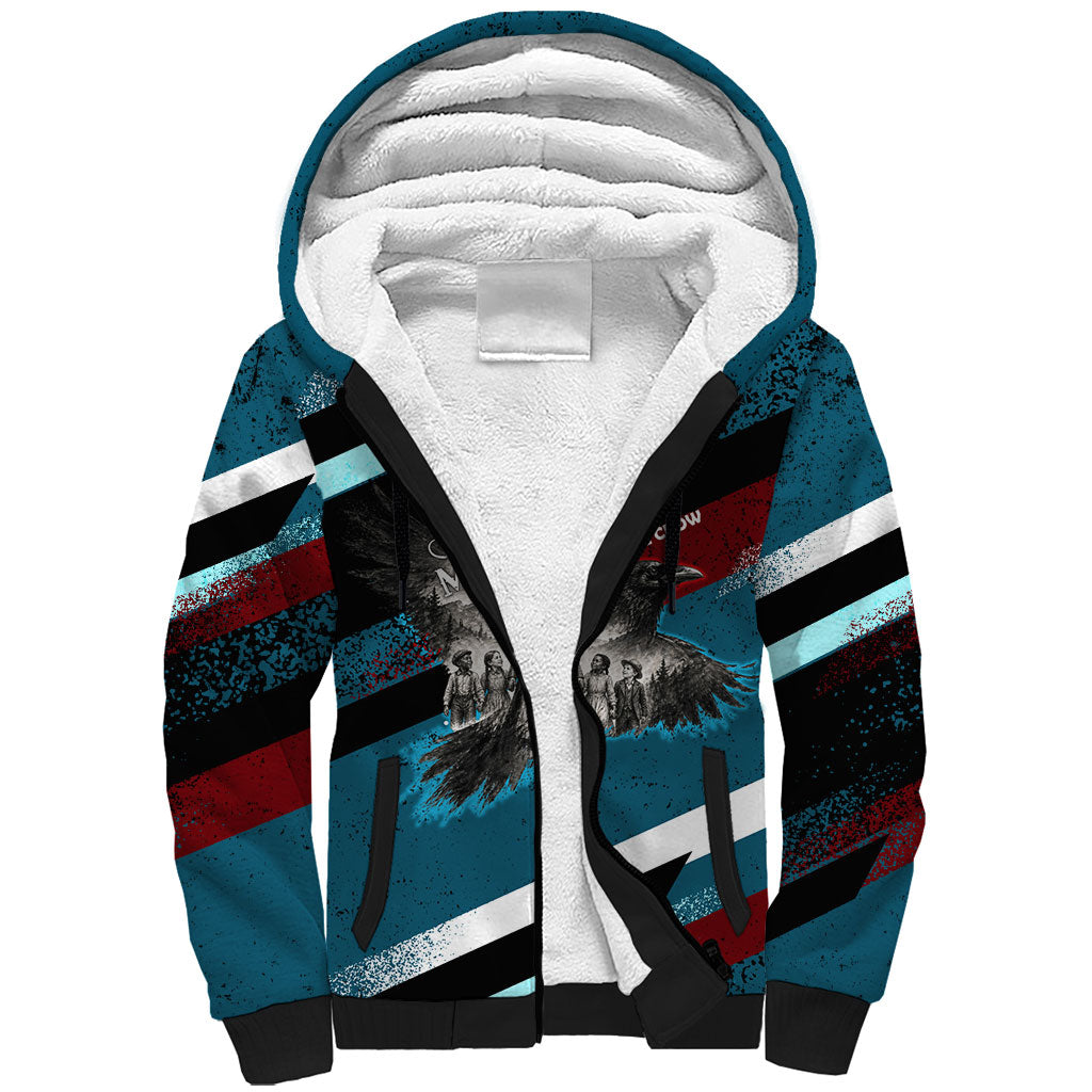 Mary Fields The White Crow Sherpa Hoodie Vintage Grunge Wild West Portrait And Crow