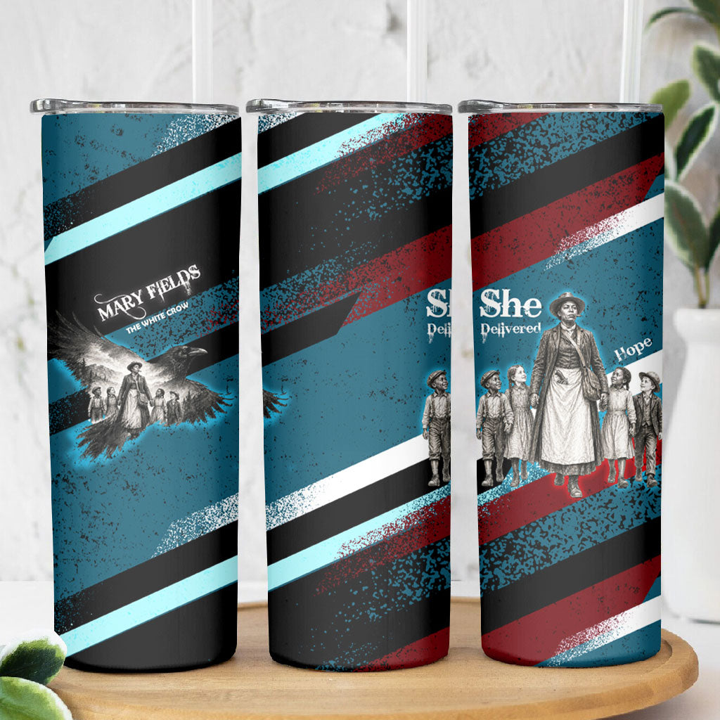 Mary Fields The White Crow Skinny Tumbler Vintage Grunge Wild West Portrait And Crow