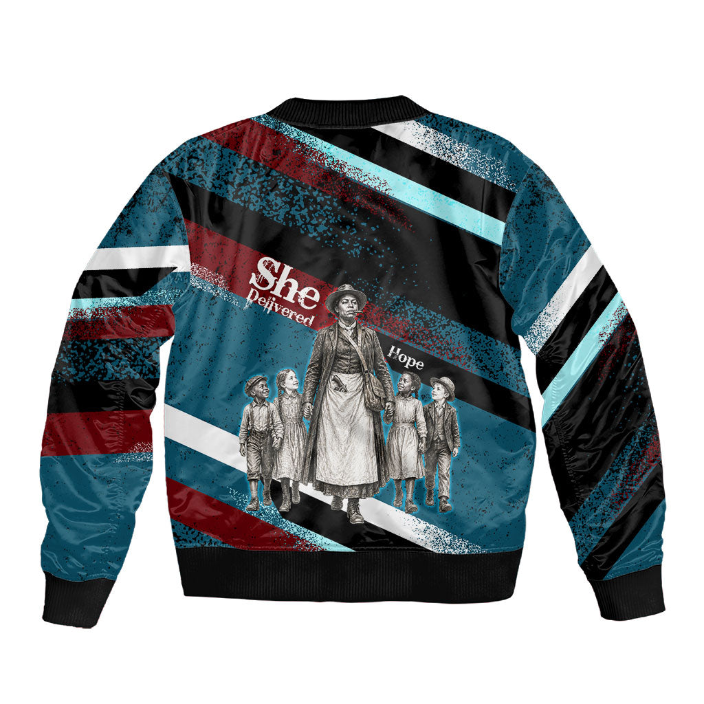 Mary Fields The White Crow Sleeve Zip Bomber Jacket Vintage Grunge Wild West Portrait And Crow