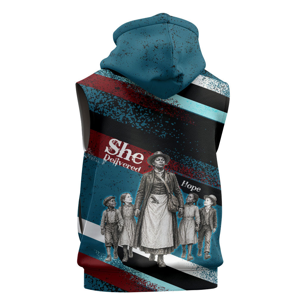 Mary Fields The White Crow Sleeveless Zip Hoodie Vintage Grunge Wild West Portrait And Crow