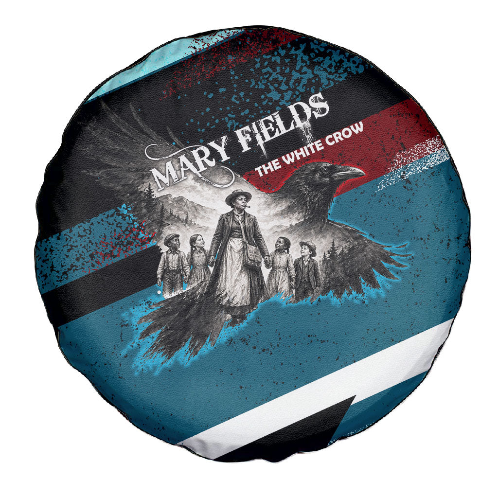 Mary Fields The White Crow Spare Tire Cover Vintage Grunge Wild West Portrait And Crow
