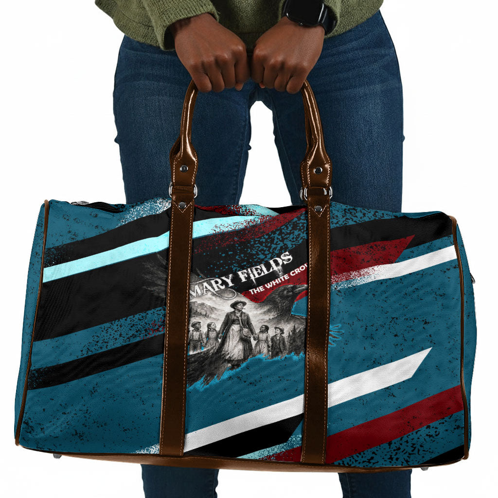 Mary Fields The White Crow Travel Bag Vintage Grunge Wild West Portrait And Crow