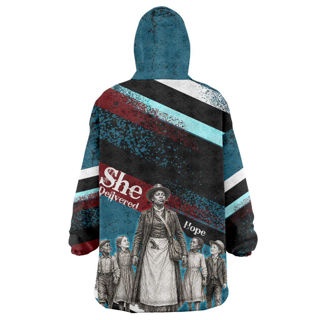 Mary Fields The White Crow Wearable Blanket Hoodie Vintage Grunge Wild West Portrait And Crow
