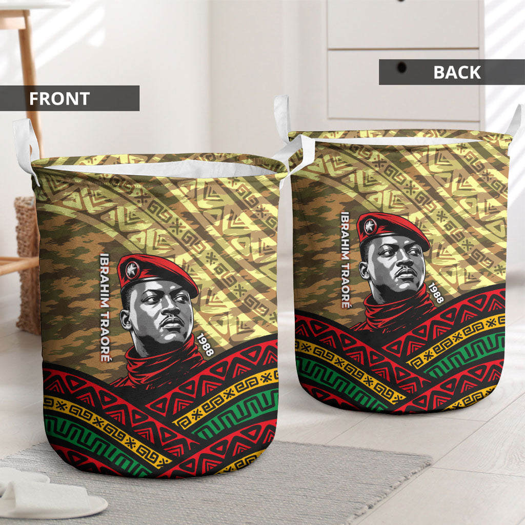 Ibrahim Traore Burkina Faso Laundry Basket West African Revolutionary Art