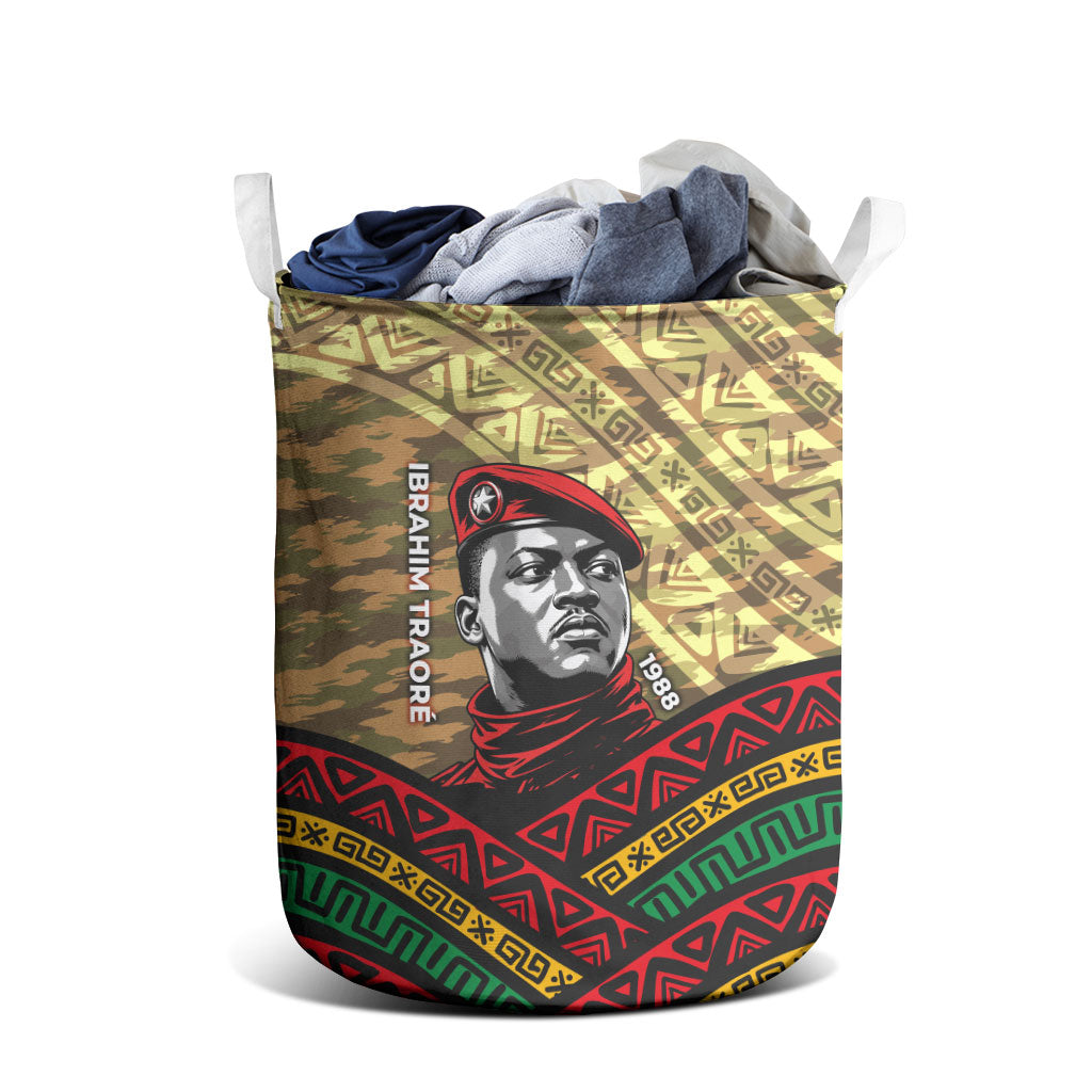 Ibrahim Traore Burkina Faso Laundry Basket West African Revolutionary Art