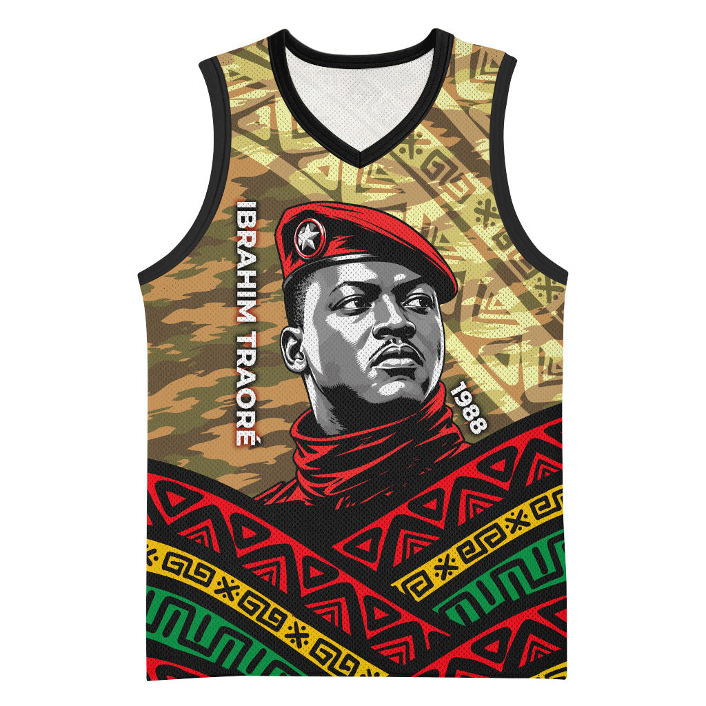 Ibrahim Traore Burkina Faso Basketball Jersey West African Revolutionary Art