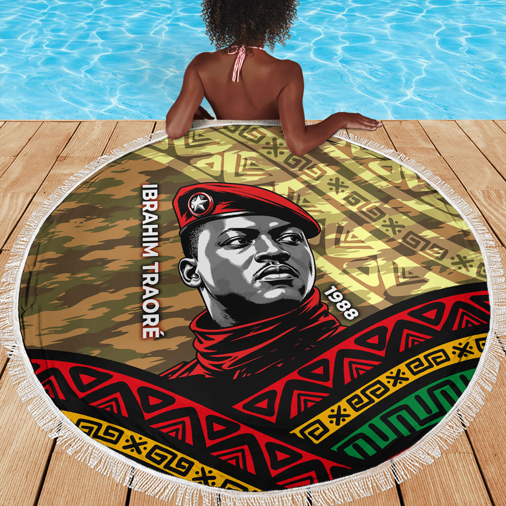 Ibrahim Traore Burkina Faso Beach Blanket West African Revolutionary Art