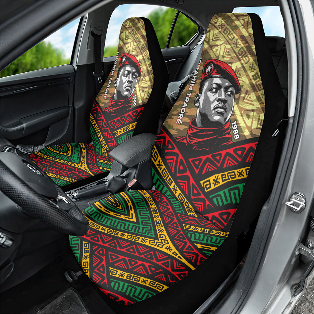 Ibrahim Traore Burkina Faso Car Seat Cover West African Revolutionary Art