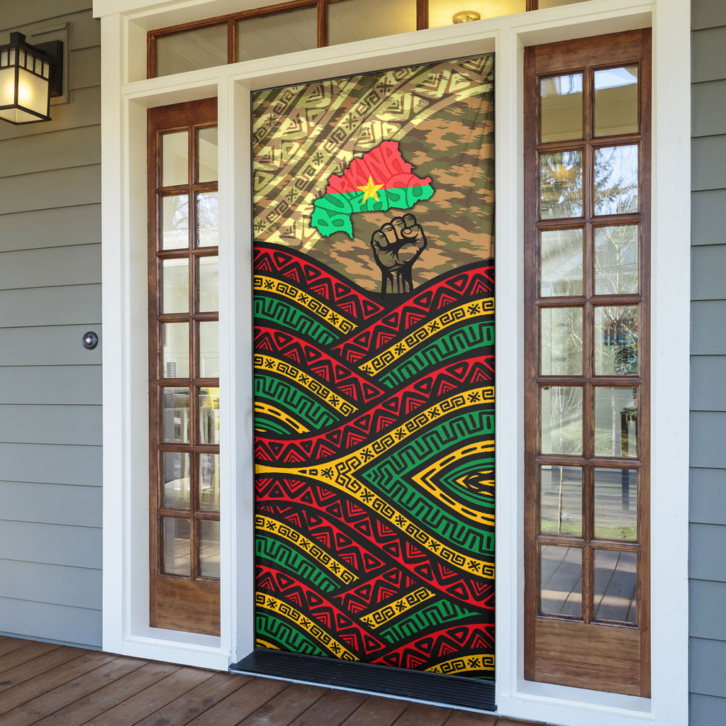 Ibrahim Traore Burkina Faso Door Cover West African Revolutionary Art